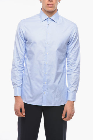 LUXURY Camicia in Cotone con Motivo Pincheck