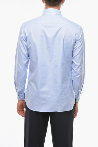 LUXURY Camicia in Cotone con Motivo Pincheck