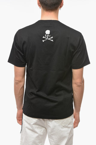 INSTINCT Crew Neck Cotton T-Shirt with Printed Logo