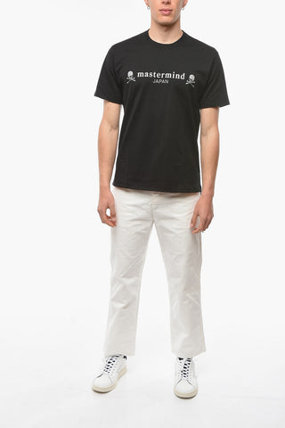 INSTINCT Crew Neck Cotton T-Shirt with Printed Logo