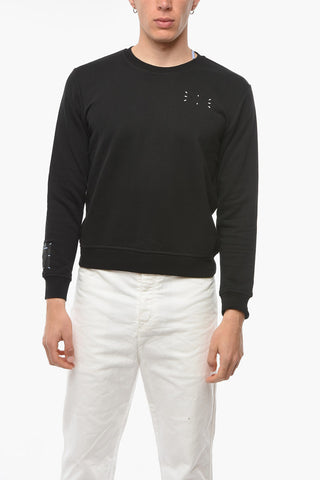 MCQ N.0 Brushed Cotton BLOCKCHAIN Crew Neck Sweatshirt