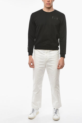 MCQ N.0 Brushed Cotton BLOCKCHAIN Crew Neck Sweatshirt