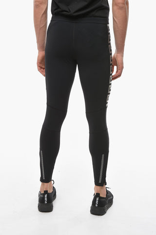Drawstringed Leggings with LA GRECA Print