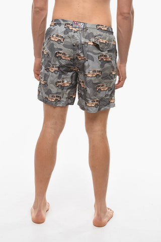 All-Over Car-Printed Swim Shorts