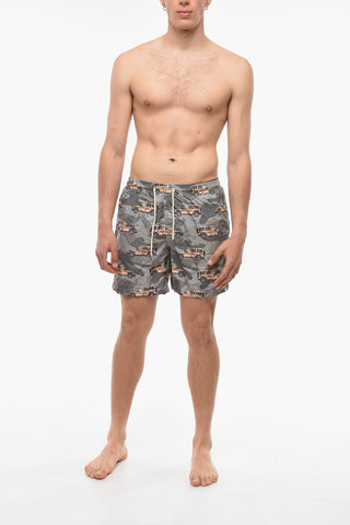 All-Over Car-Printed Swim Shorts
