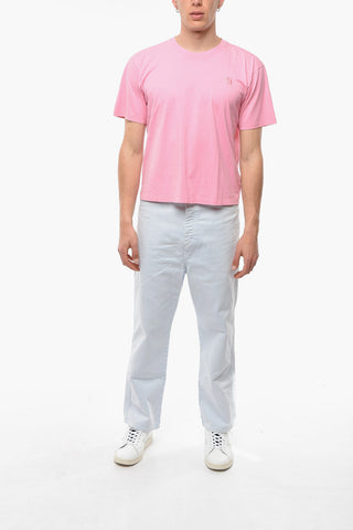 Crew-neck REECE T-shirt with Embroidered Logo