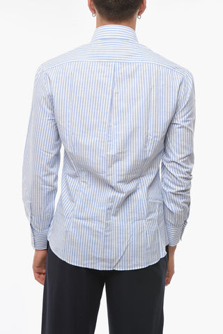 Camicia Slim Fit in Cotone a Righe Awning