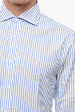 Camicia Slim Fit in Cotone a Righe Awning