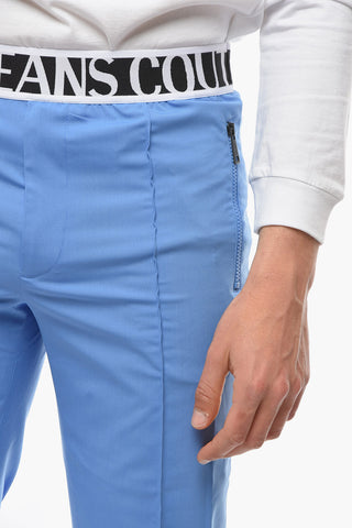 JEANS COUTURE Pantaloni Tapered Fit a 1 Pince con Banda Logata