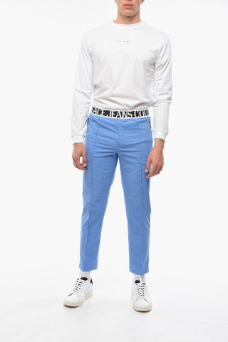 JEANS COUTURE Pantaloni Tapered Fit a 1 Pince con Banda Logata