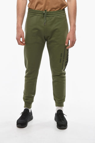 Drawstringed Joggers with Contrasting Logo Lettering