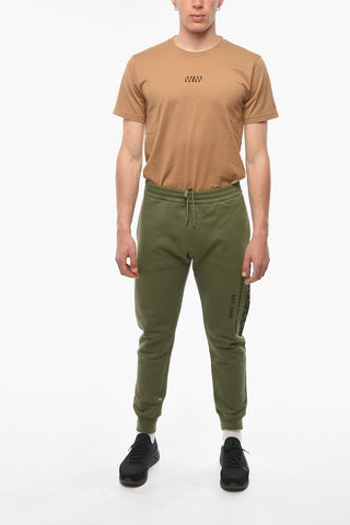 Drawstringed Joggers with Contrasting Logo Lettering