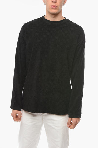 Cotton Terry Crew Neck Sweatshirt