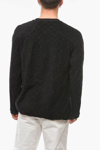 Cotton Terry Crew Neck Sweatshirt