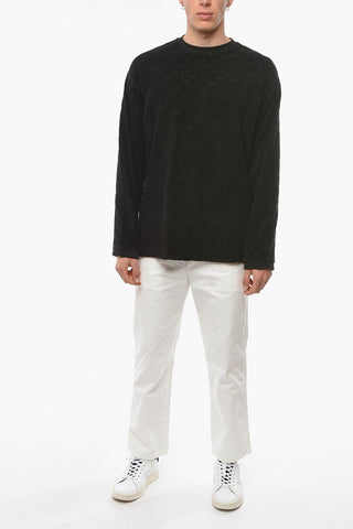 Cotton Terry Crew Neck Sweatshirt