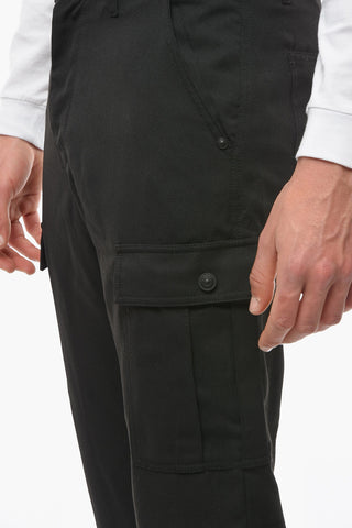 JEANS COUTURE Technical Fabric Multipocket Pants with Logo Patch