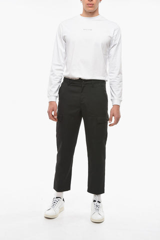 JEANS COUTURE Technical Fabric Multipocket Pants with Logo Patch