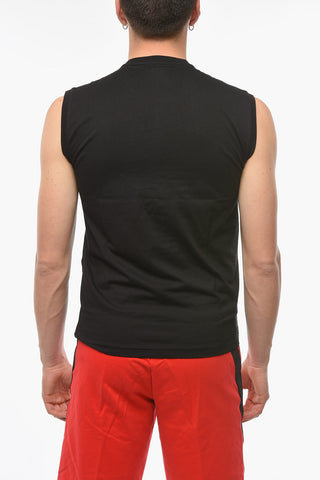 EMPORIO EA7 T-shirt Smanicata con Logo in Rilievo