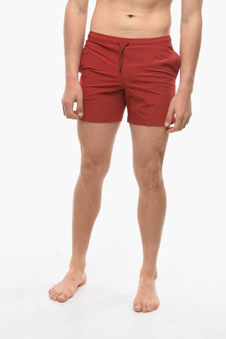 3 Pockets Solid Color Swim Shorts
