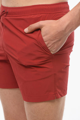 3 Pockets Solid Color Swim Shorts