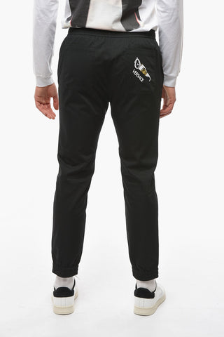 Drawstringed MEDUSA BIGGY Joggers with Embroidered Logo