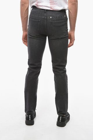 Slim-fit Denims with Metal Logoed Application 16,5cm