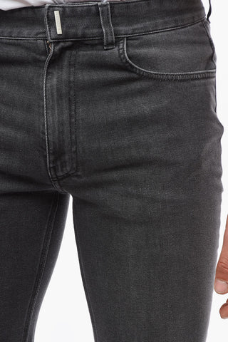Slim-fit Denims with Metal Logoed Application 16,5cm