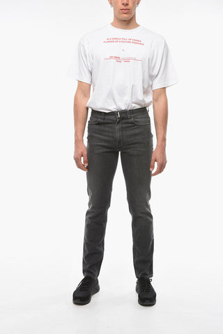 Slim-fit Denims with Metal Logoed Application 16,5cm
