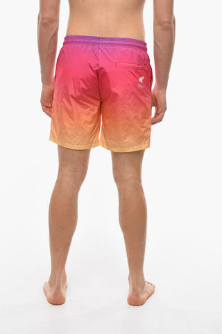 Costume da Bagno Boxer Sfumato a 3 Tasche