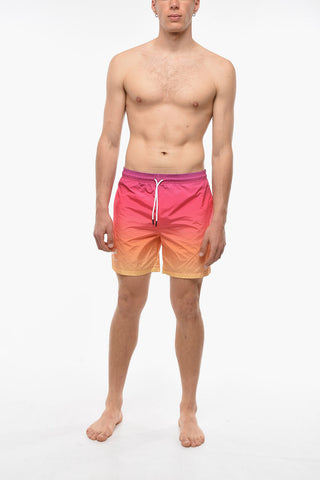 Costume da Bagno Boxer Sfumato a 3 Tasche
