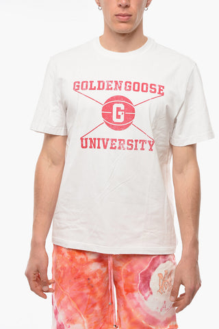 Jersey UNIVERSITY T-shirt with Logo Print