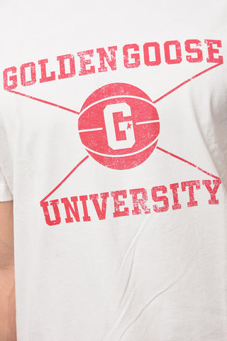 Jersey UNIVERSITY T-shirt with Logo Print