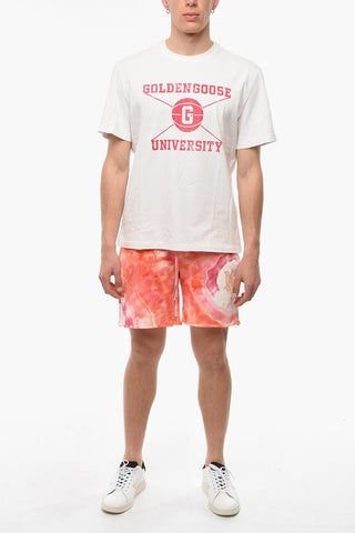 Jersey UNIVERSITY T-shirt with Logo Print