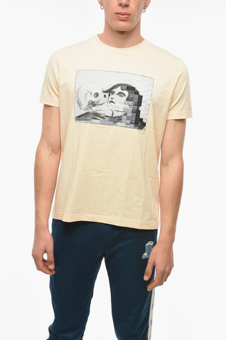 Oversized T-shirt with Glittery Lettering Embroidery