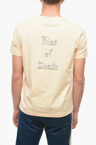 Oversized T-shirt with Glittery Lettering Embroidery