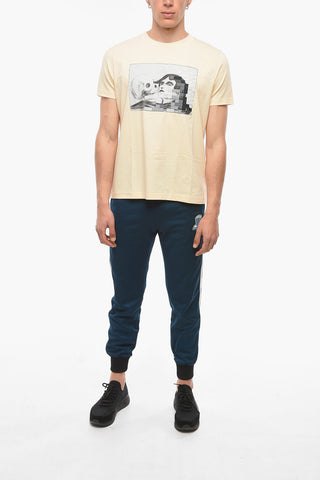 Oversized T-shirt with Glittery Lettering Embroidery