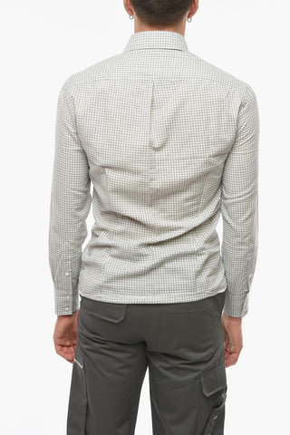 Slim-fitting Cotton Shirt in Gingham-check Motif