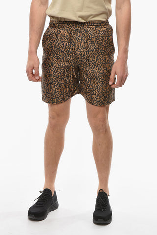 Satin DOXXI Shorts with Animalier Pattern