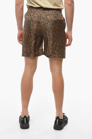 Satin DOXXI Shorts with Animalier Pattern