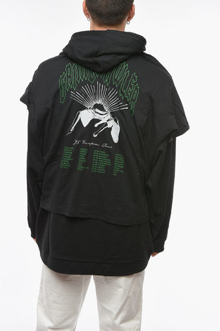 Felpa Hoodie GRIMCRAWLER in Doppio Tessuto