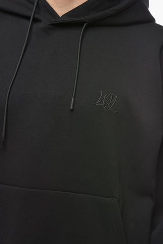 Hoodie Sweatshirt with Ton-sur-ton Embroidered Logo