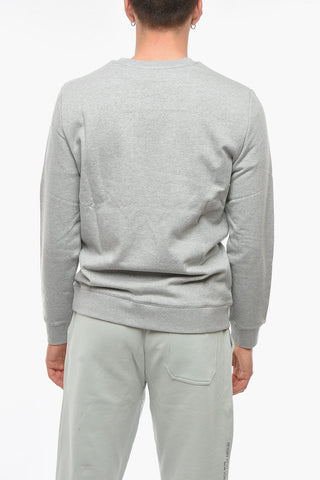 Crew Neck SWEAT VPC Brushed Cotton Sweatshirt with Velour Print