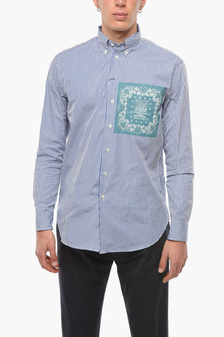 Camicia BACK TO THE FUTURE in Popeline di Cotone a Righe Awning