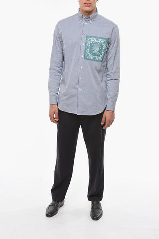 Camicia BACK TO THE FUTURE in Popeline di Cotone a Righe Awning
