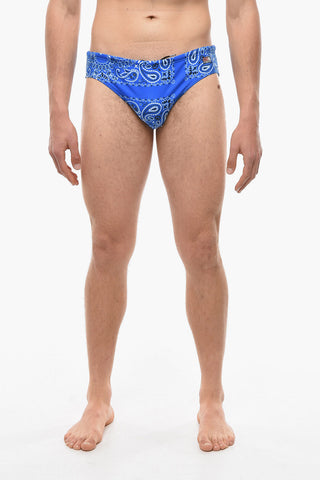 Paisley Motif Slip Swimsuit