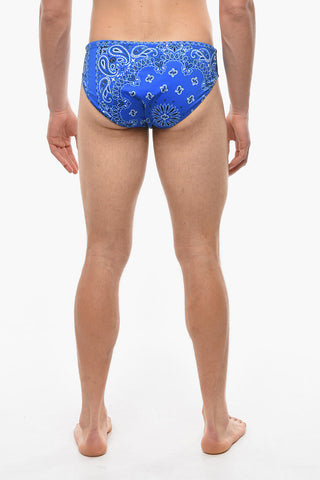 Paisley Motif Slip Swimsuit