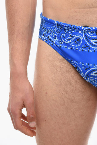 Paisley Motif Slip Swimsuit