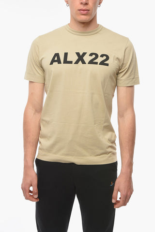 Crew-neck T-shirt with Contrasting Logo Print