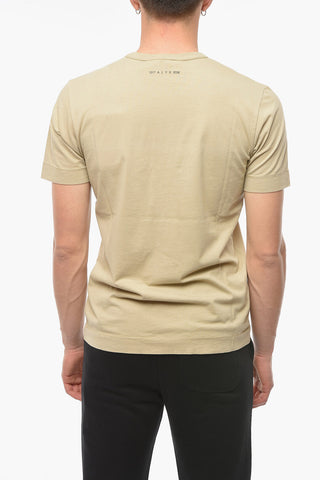 Crew-neck T-shirt with Contrasting Logo Print