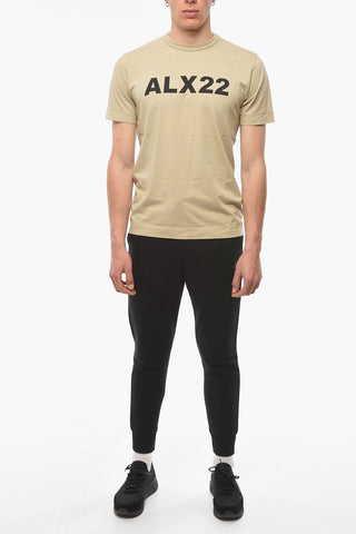 Crew-neck T-shirt with Contrasting Logo Print